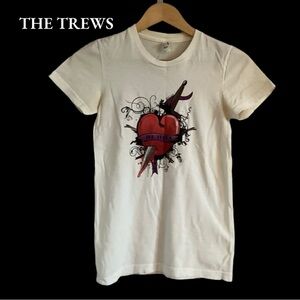 AMERICAN APPAREL Women’s THE TREWS GRAPHIC Cream Short Sleeve T-shirt Sm…